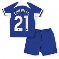 Chelsea Ben Chilwell #21 Heimtrikotsatz Kinder 2023-24 Kurzarm (+ Kurze Hosen)